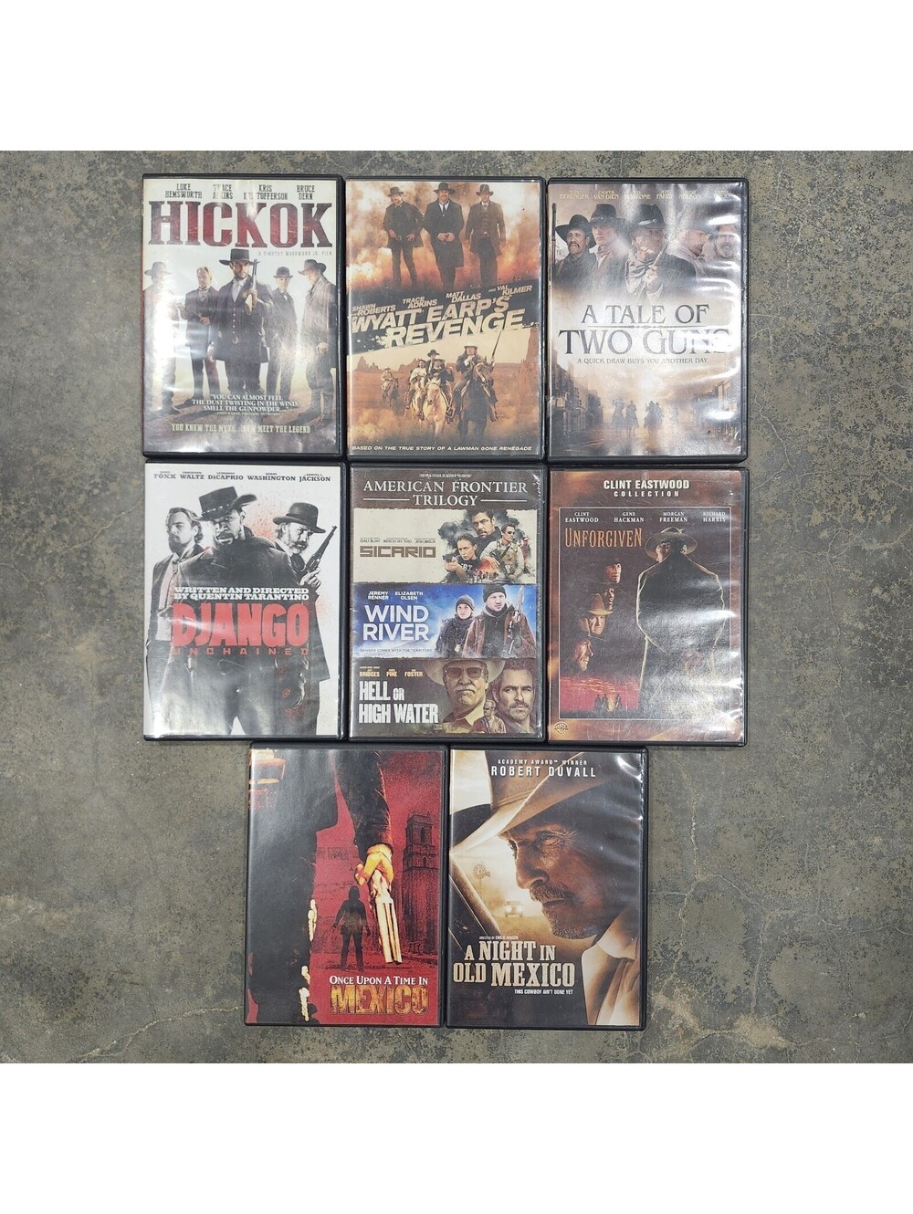 8 Western Frontier DVD Lot Cowboy Action Mexico Unforgiven Hickock (10 Movies)